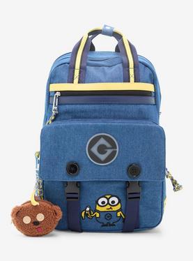 Minions Denim Backpack with Teddy Bear Coin Purse, , hi-res